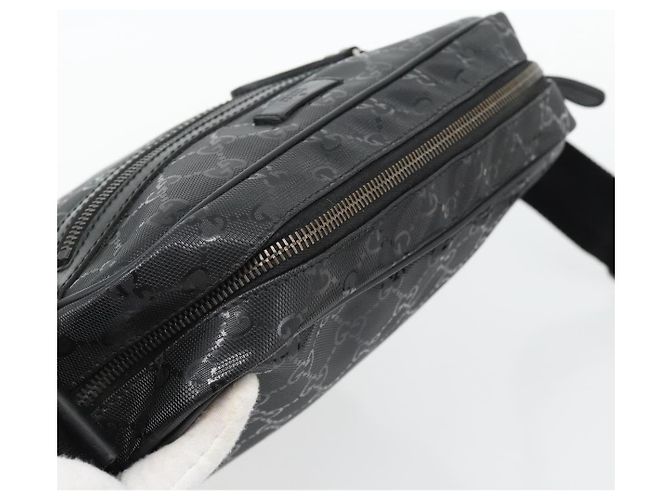 GUCCI GG implementation Shoulder Bag PVC Black Silver 201448 - vista 6