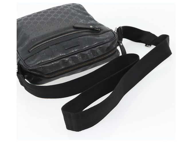 GUCCI GG implementation Shoulder Bag PVC Black Silver 201448 - vista 7