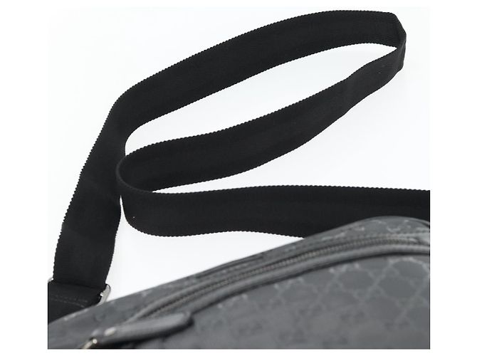 GUCCI GG implementation Shoulder Bag PVC Black Silver 201448 - vista 8
