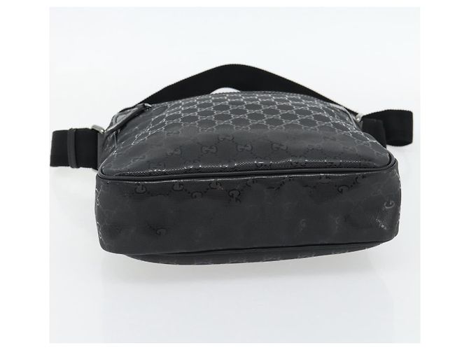 GUCCI GG implementation Shoulder Bag PVC Black Silver 201448 - vista 9