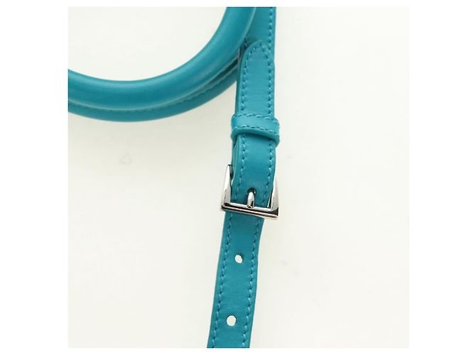 PRADA Galleria Hand Bag Leather 2way Blue Silver - vista 12
