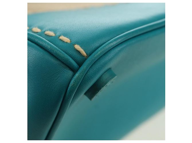 PRADA Galleria Hand Bag Leather 2way Blue Silver - vista 15