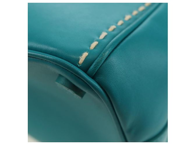 PRADA Galleria Hand Bag Leather 2way Blue Silver - vista 18