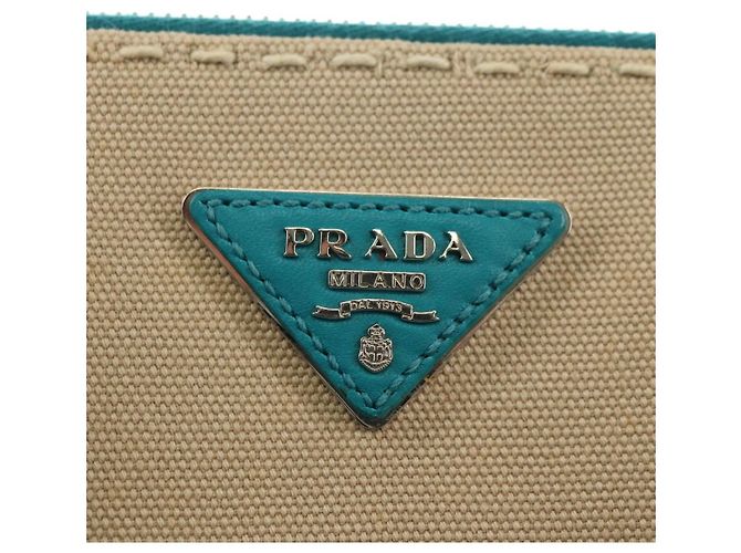 PRADA Galleria Hand Bag Leather 2way Blue Silver - vista 19