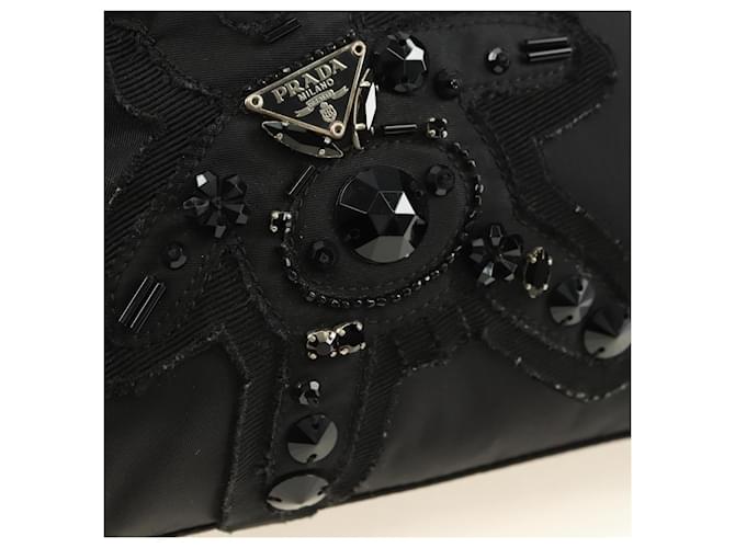 PRADA Hand Bag Nylon Black Silver - vista 16