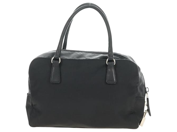 PRADA Hand Bag Nylon Black Silver - vista 3