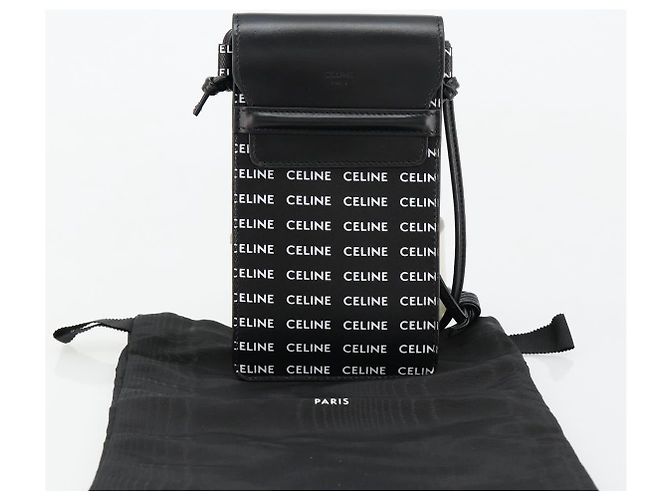 Céline CELINE Shoulder Bag PVC Leather Black - vista 22