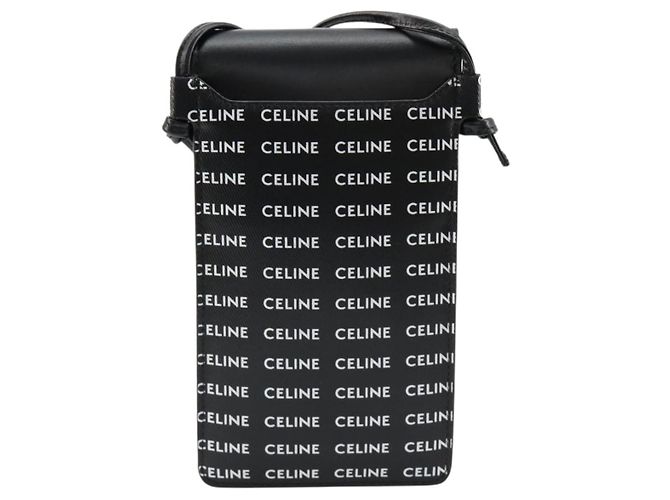 Céline CELINE Shoulder Bag PVC Leather Black - vista 3