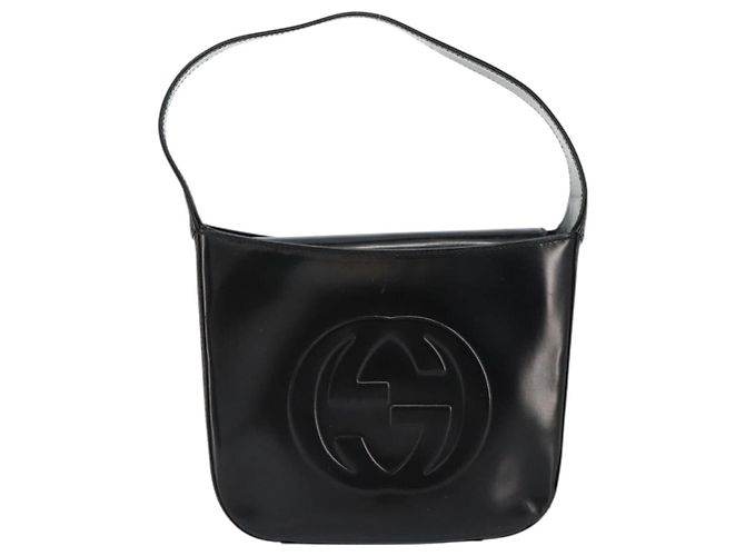 GUCCI Soho Hand Bag Patent leather Black Silver 007 0249 - vista 2