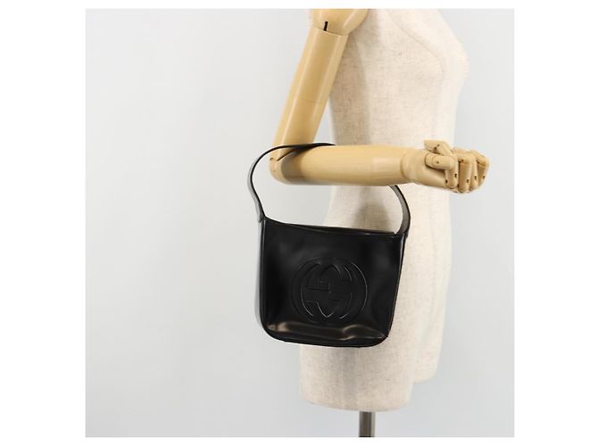 GUCCI Soho Hand Bag Patent leather Black Silver 007 0249 - vista 20