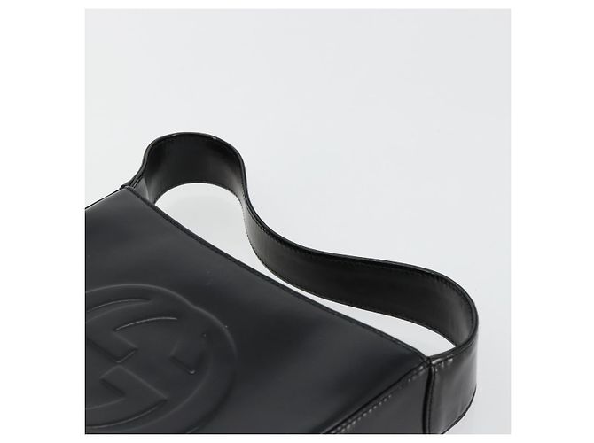 GUCCI Soho Hand Bag Patent leather Black Silver 007 0249 - vista 8