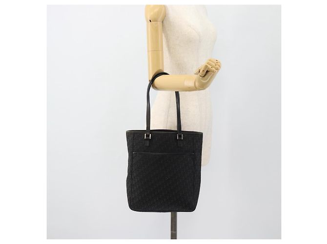Christian Dior Trotter Canvas Shoulder Bag Black Silver - vista 22