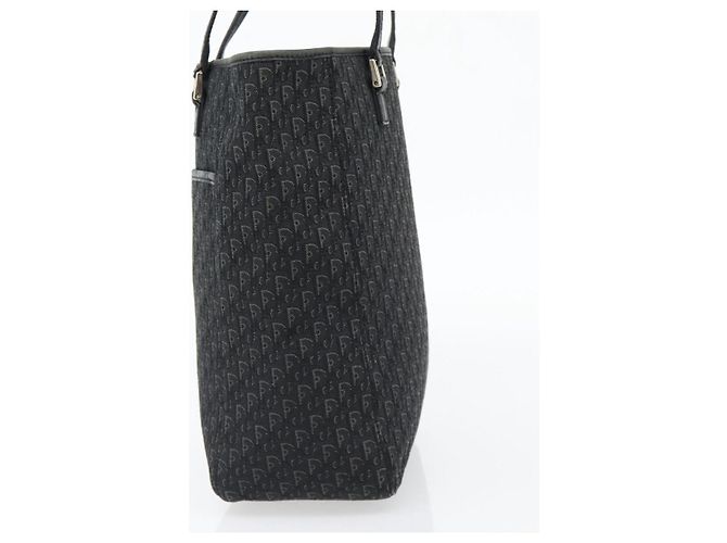 Christian Dior Trotter Canvas Shoulder Bag Black Silver - vista 5