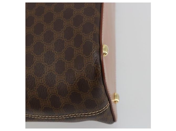 Céline CELINE Macadam Canvas Shoulder Bag PVC Leather Brown Gold - vista 13