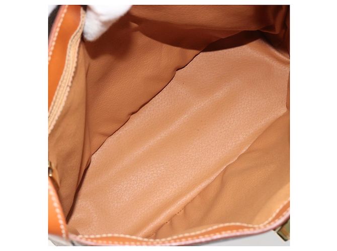 Céline CELINE Macadam Canvas Shoulder Bag PVC Leather Brown Gold - vista 17