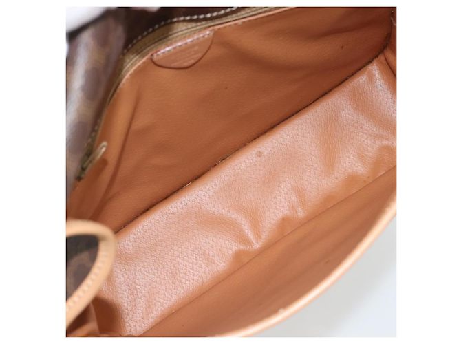 Céline CELINE Macadam Canvas Shoulder Bag PVC Leather Brown Gold - vista 16