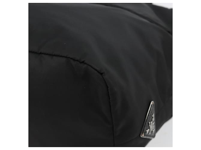 PRADA Reversible Hand Bag Nylon Black Silver - vista 12
