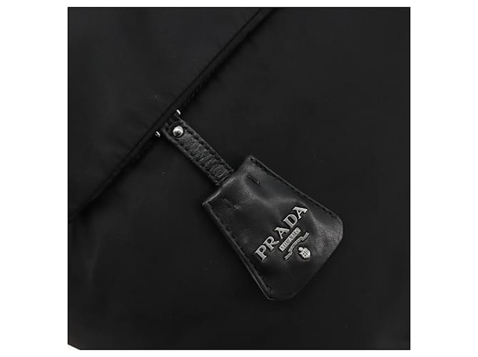 PRADA Reversible Hand Bag Nylon Black Silver - vista 14