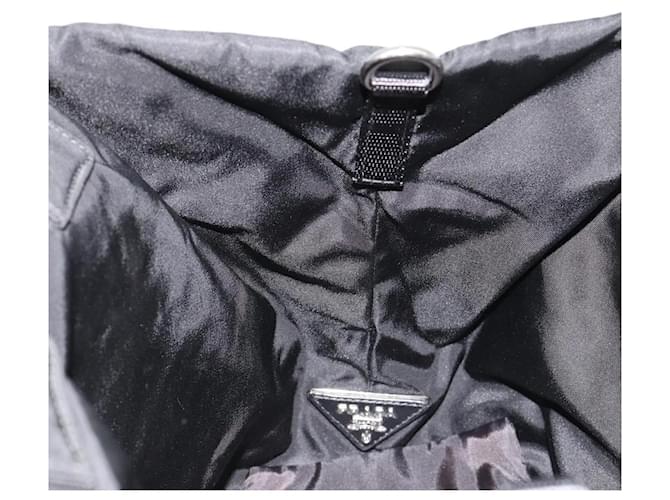PRADA Reversible Hand Bag Nylon Black Silver - vista 19