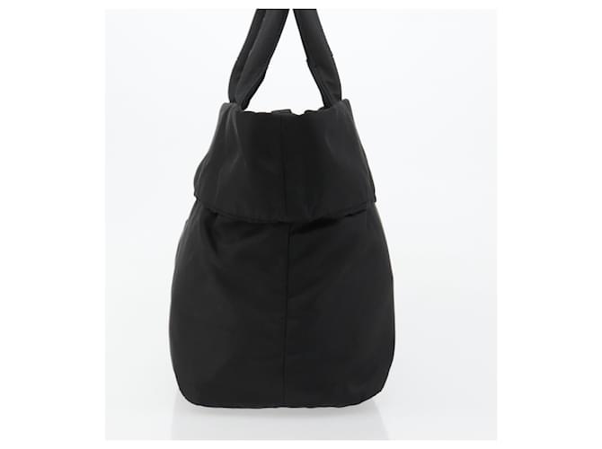PRADA Reversible Hand Bag Nylon Black Silver - vista 4