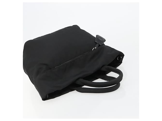 PRADA Reversible Hand Bag Nylon Black Silver - vista 6