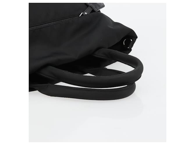 PRADA Reversible Hand Bag Nylon Black Silver - vista 7