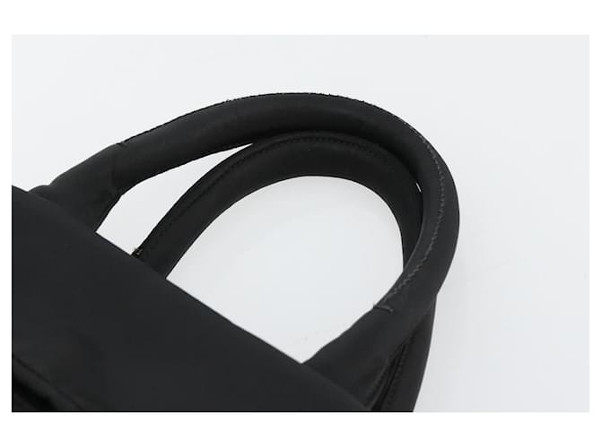 PRADA Reversible Hand Bag Nylon Black Silver - vista 8