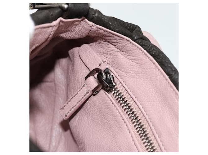 PRADA Shoulder Bag Leather Dark Brown Silver - vista 20