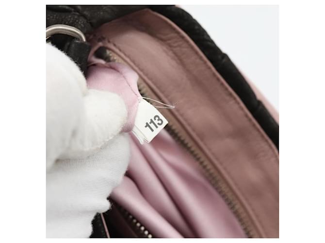 PRADA Shoulder Bag Leather Dark Brown Silver - vista 22