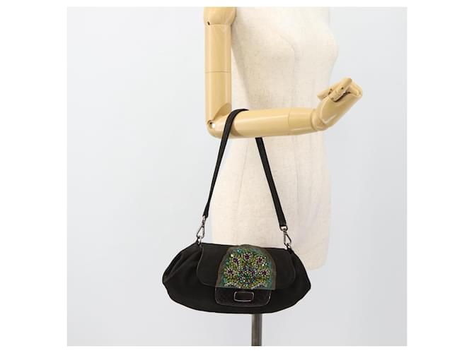 PRADA Shoulder Bag Leather Dark Brown Silver - vista 23