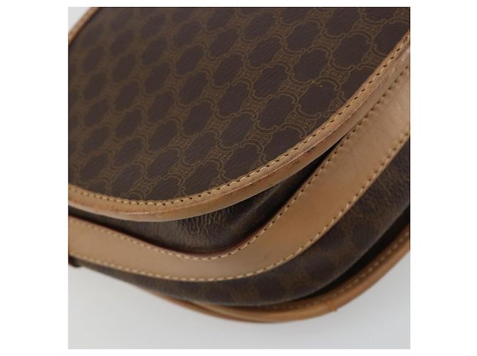 Céline CELINE Macadam Canvas Shoulder Bag PVC Leather Brown Gold - vista 13