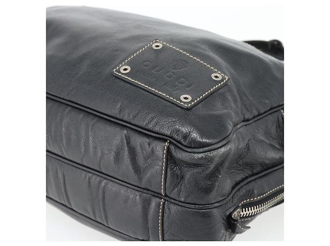 GUCCI Shoulder Bag Leather 2way Black Silver - vista 12