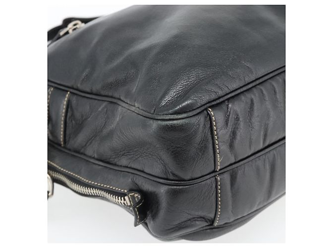 GUCCI Shoulder Bag Leather 2way Black Silver - vista 13