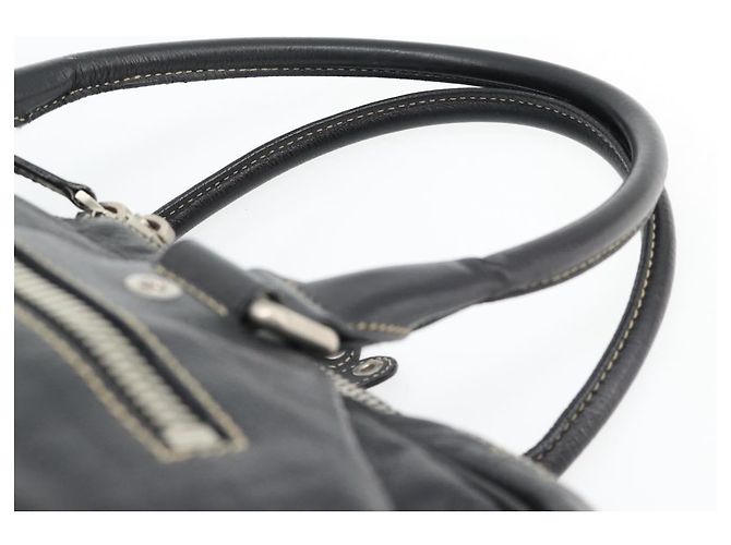 GUCCI Shoulder Bag Leather 2way Black Silver - vista 8