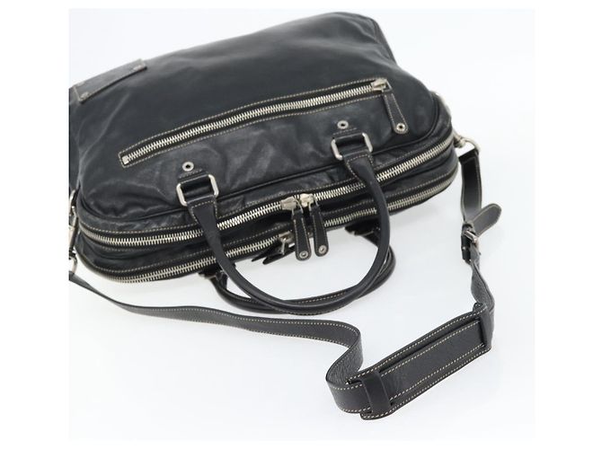 GUCCI Shoulder Bag Leather 2way Black Silver - vista 9