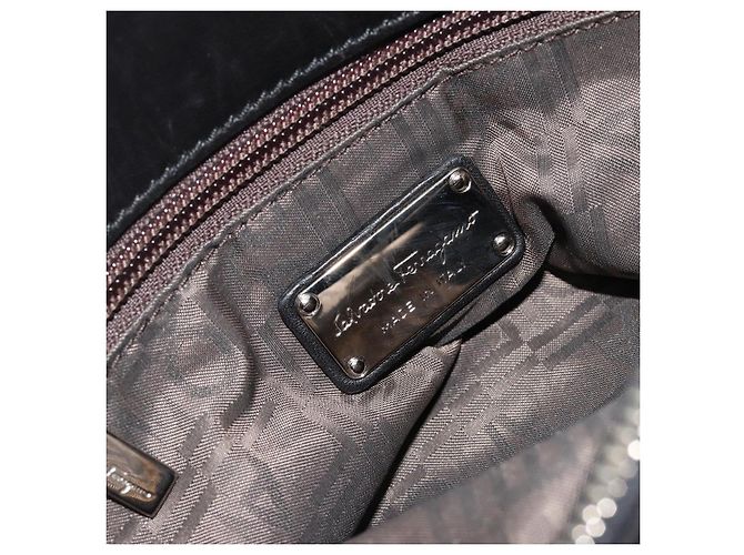 Salvatore Ferragamo Hand Bag Leather Black Silver - vista 15