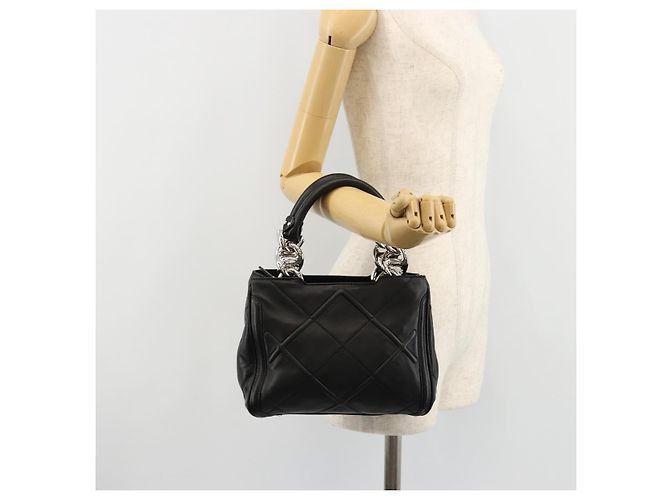 Salvatore Ferragamo Hand Bag Leather Black Silver - vista 25