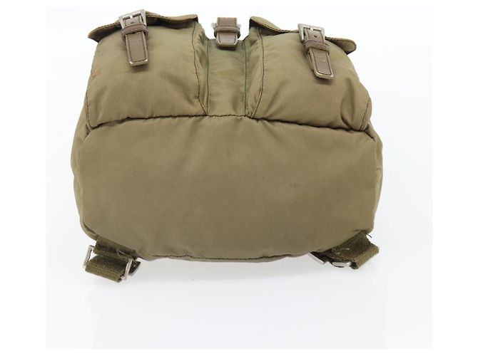 PRADA Mochila Nylon Khaki Silver - vista 11