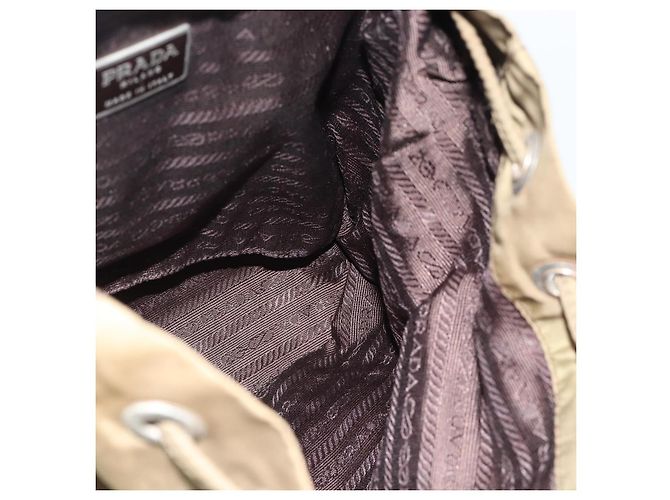 PRADA Mochila Nylon Khaki Silver - vista 21