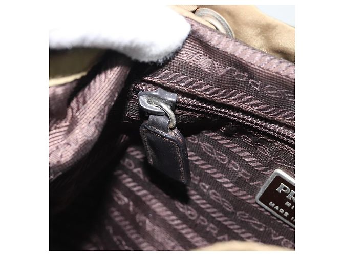 PRADA Mochila Nylon Khaki Silver - vista 23