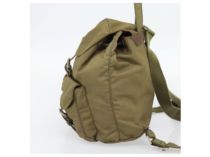 PRADA Mochila Nylon Khaki Silver - vista 5
