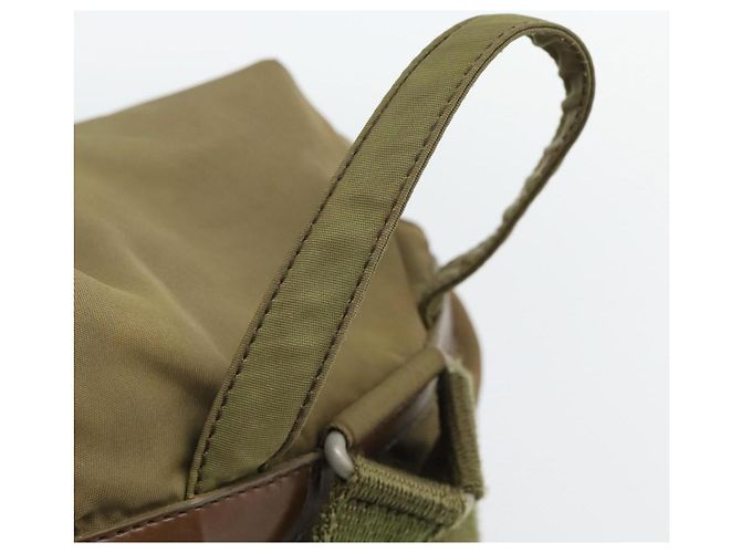 PRADA Mochila Nylon Khaki Silver - vista 7