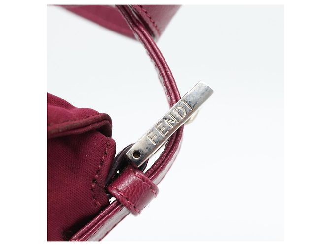 FENDI Mamma Baguette Shoulder Bag Jersey Purple Silver - vista 14