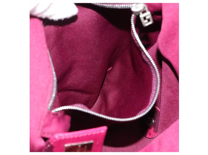 FENDI Mamma Baguette Shoulder Bag Jersey Purple Silver - vista 20