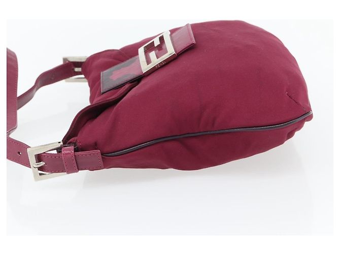 FENDI Mamma Baguette Shoulder Bag Jersey Purple Silver - vista 4
