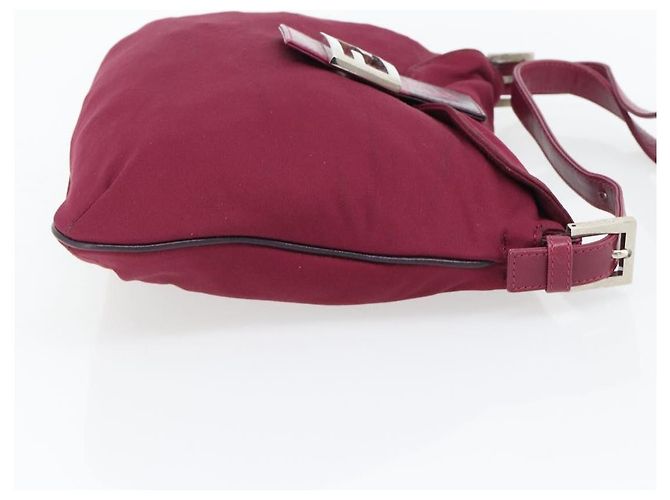 FENDI Mamma Baguette Shoulder Bag Jersey Purple Silver - vista 5