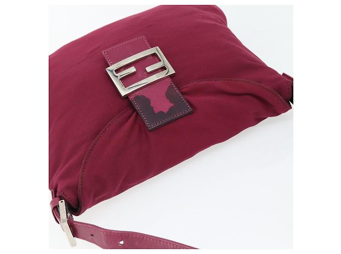FENDI Mamma Baguette Shoulder Bag Jersey Purple Silver - vista 6
