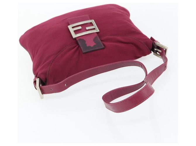 FENDI Mamma Baguette Shoulder Bag Jersey Purple Silver - vista 7