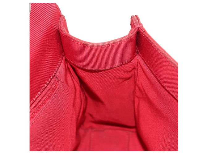 CHANEL Chain Shoulder Bag Calf Skin Red Silver CC - vista 20