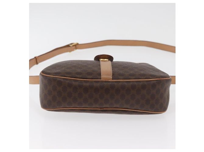 Céline CELINE Macadam Canvas Shoulder Bag PVC Leather Brown Gold - vista 10